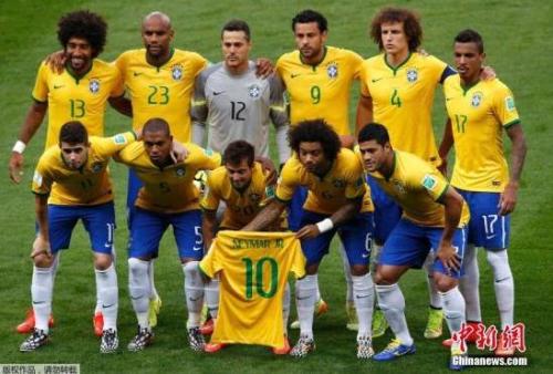 资料图：巴西队在14本土世界杯中惨败于德国。